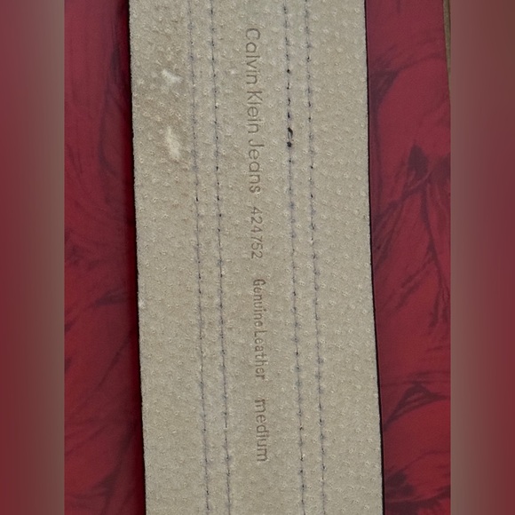 Calvin Klein Jeans Brown Leather Belt - Picture 7 of 8